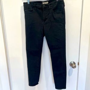 Madewell black roadtripper jeans